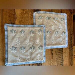 2 Celerie Kemble Accent Pillow covers wintry decorative trees